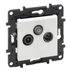NILOE STEP RTV-SAT Module White Socket 10dB