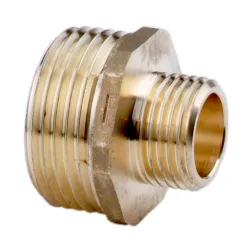 Nypel redukcyjny mosiężny 6/4"x1" żółty