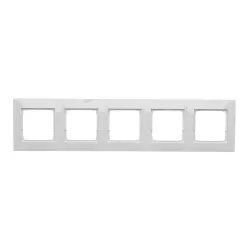 SIMON 54 PREMIUM WHITE 5-GANG FRAME DR5/11