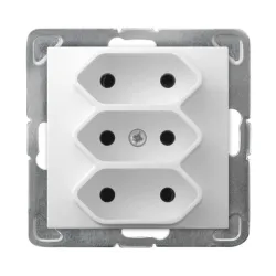 Impresja Socket Module White 3x B/U Euro