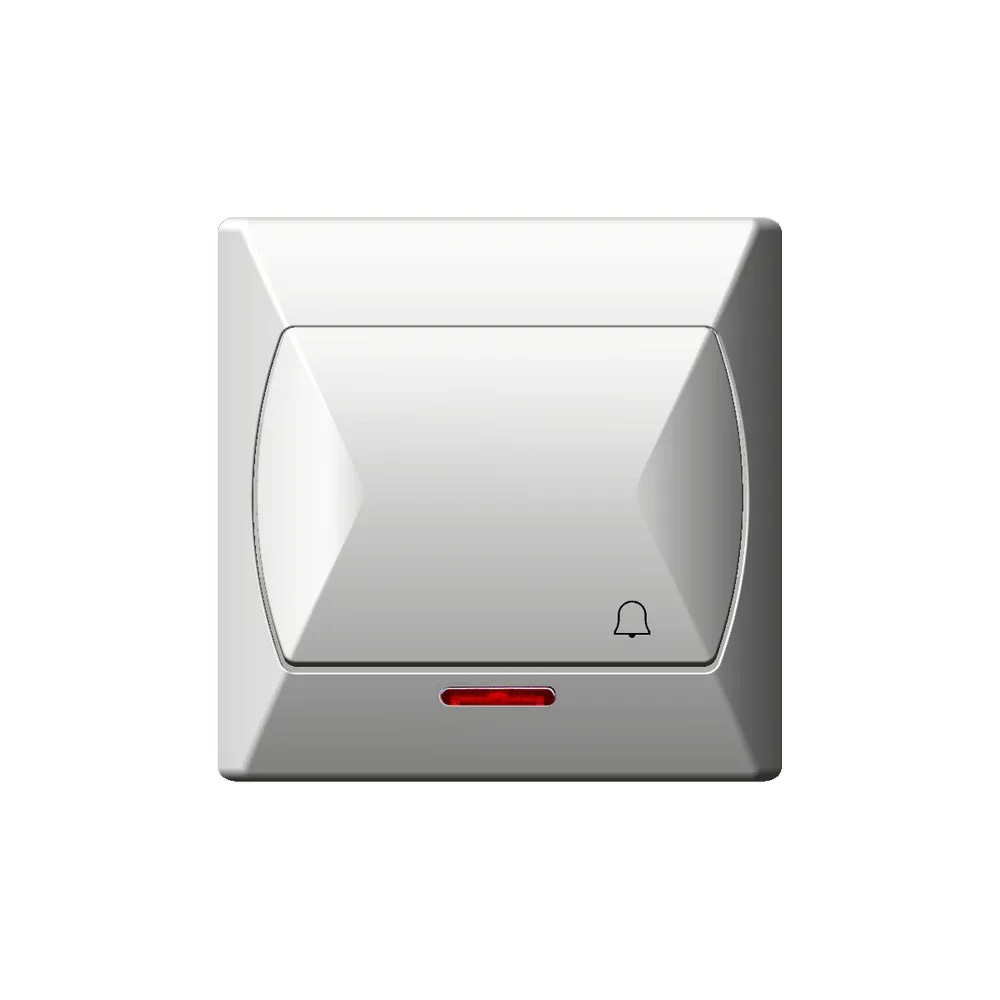 Illuminated doorbell button 10AX 250V - White