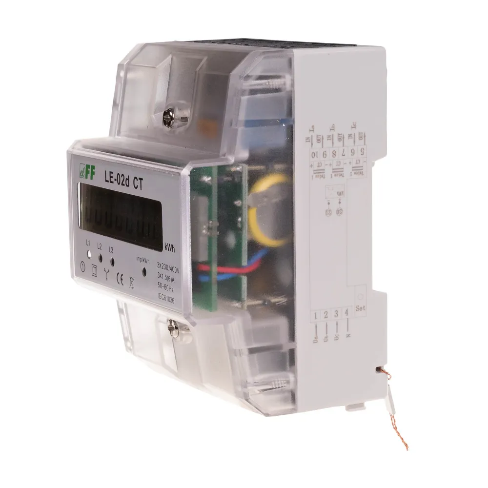 Cyfrowy licznik energii LE-02D CT - trójfazowy