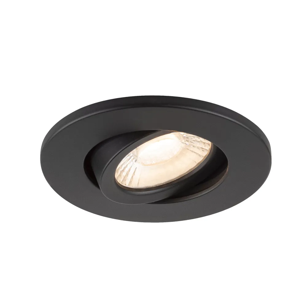 UNIVERSAL CZARNY POKRYWA DO DOWNLIGHT - OBRACANA OKRĄGŁA IP20