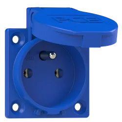 Gniazdo tablicowe 1F 1x Z/U IP54 250V niebieskie