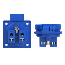 Gniazdo tablicowe 1F 1x Z/U IP54 250V niebieskie