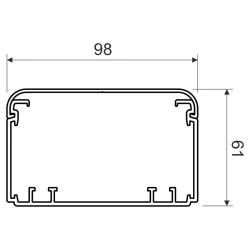 Kanał kablowy EKE 100x60 - PVC IP40 Biały