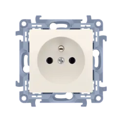SIMON 10 Socket - Cream 1x Switch/Outlet 16A 250V