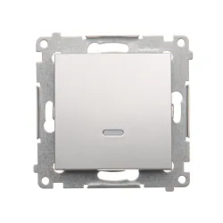 Simon 54 matte silver module - 1-pole switch