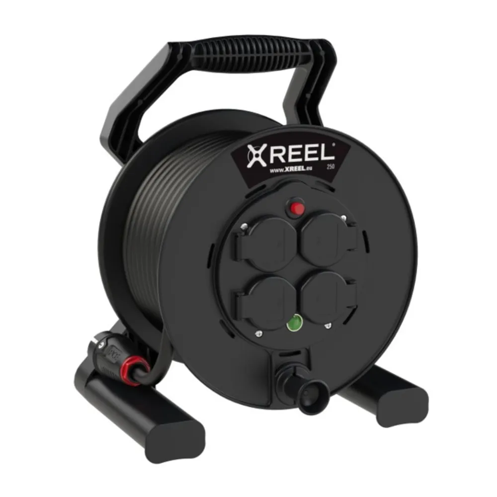 XREEL Przedłużacz Bębnowy 4X Z/U 50M - IP54