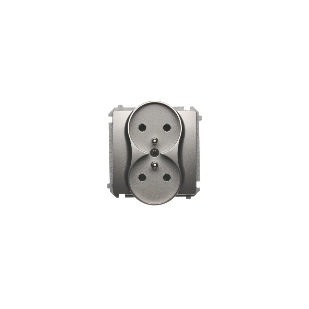 SIMON BASIC SATIN MODULE SOCKET 2X TV/RJ 16A 250V