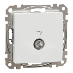 Schneider Electric TV end socket - white