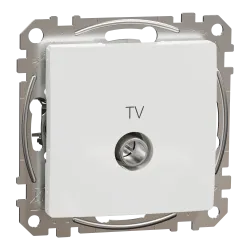 Schneider Electric TV end socket - white