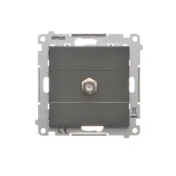 Simon 55 Matte Black Module Socket 1x Type F