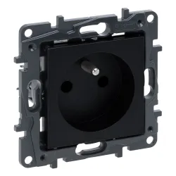 NILOE STEP Module Black 1x Switch/Socket 16A 250V