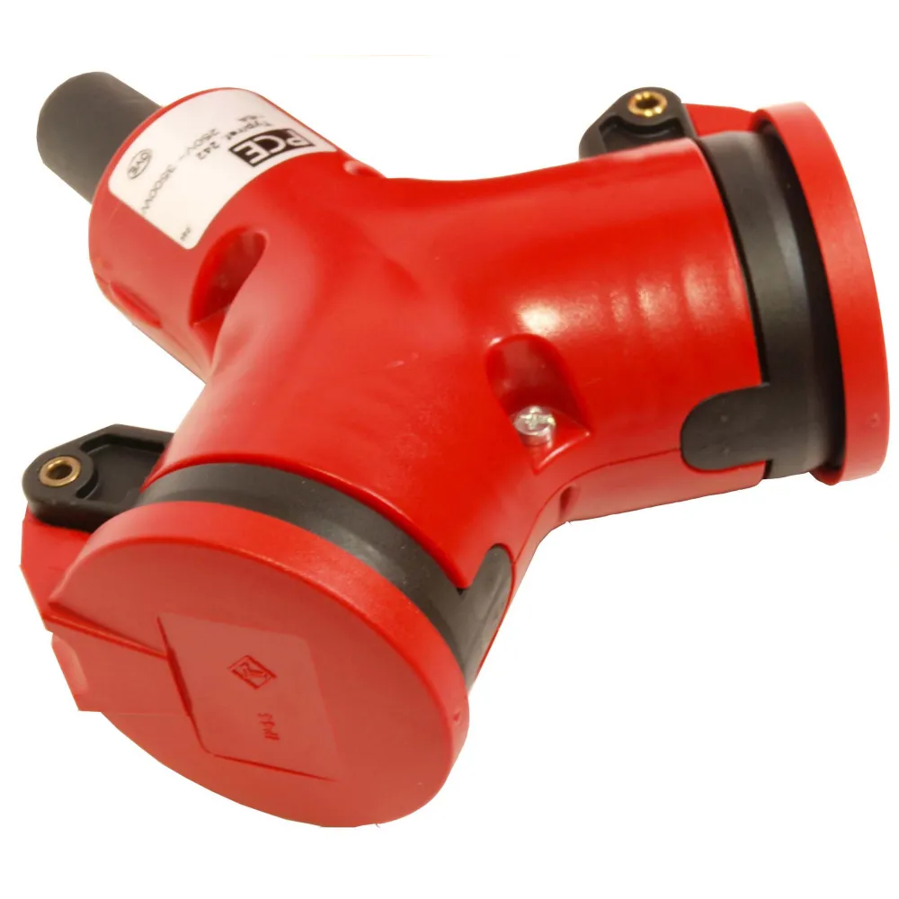 Portable Splitter 2x Sockets/Plugs 230V IP44 with Cap