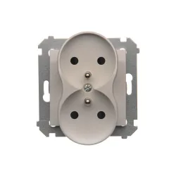 Simon 54 Socket - White 2x TV/Radio Socket