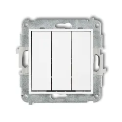 Mini white module connector 3x screw terminals