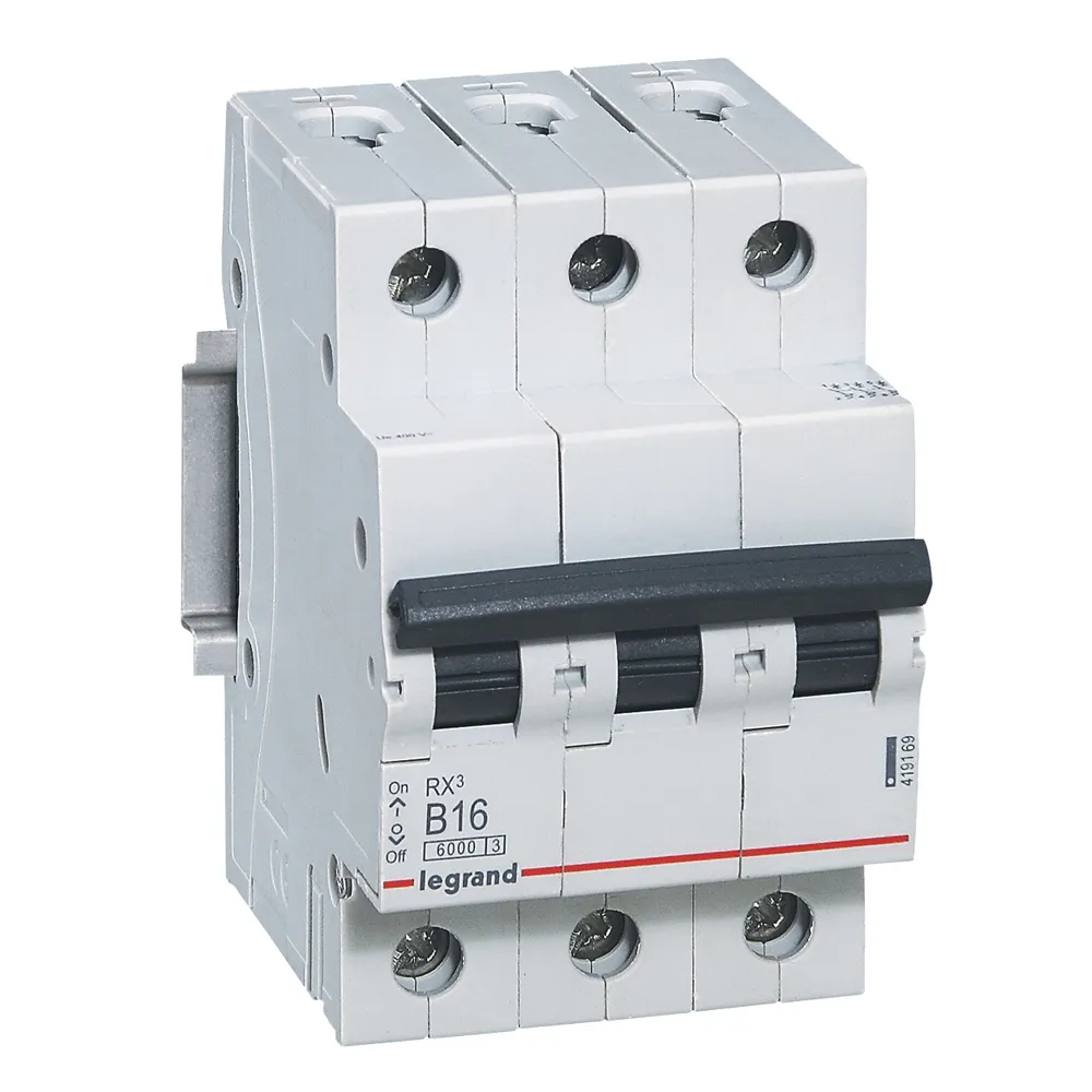 RX3 B 16A 3P 3M 6KA circuit breaker