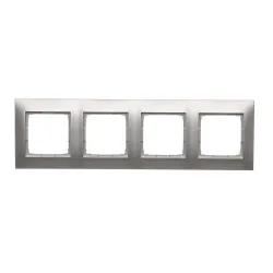 Ramka SIMON 54 PREMIUM SREBRNY MAT 4X