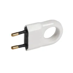 Wtyczka 2P 2.5A Płaska Biała Helium
