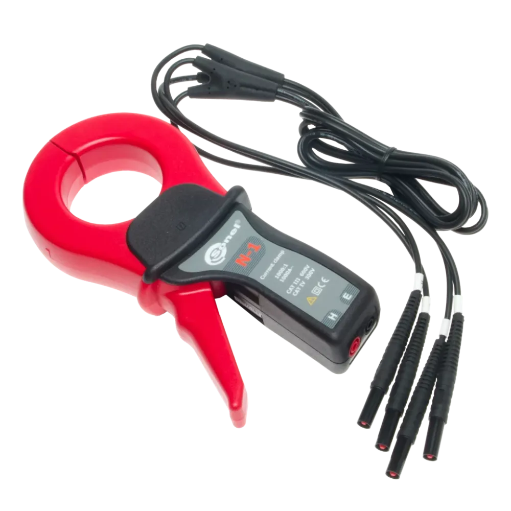 N-1 tongs with two-core cable - resistance measurement
