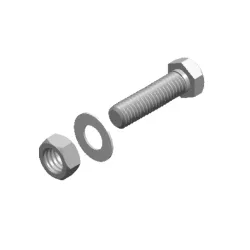Galvanized screw with nut SMM8X60-F