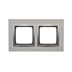 Ramka SIMON 54 NATURE INOX KLASYCZNY METAL 2X