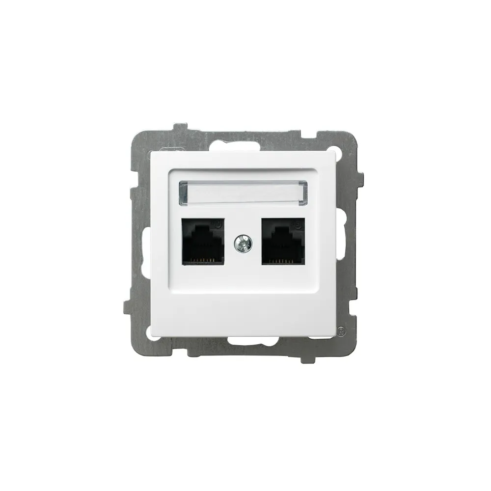 AS computer socket white module - 2x UAE 8 CAT.5E