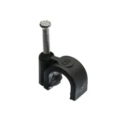 Uchwyt kablowy D FI 8mm czarny - 100 szt.