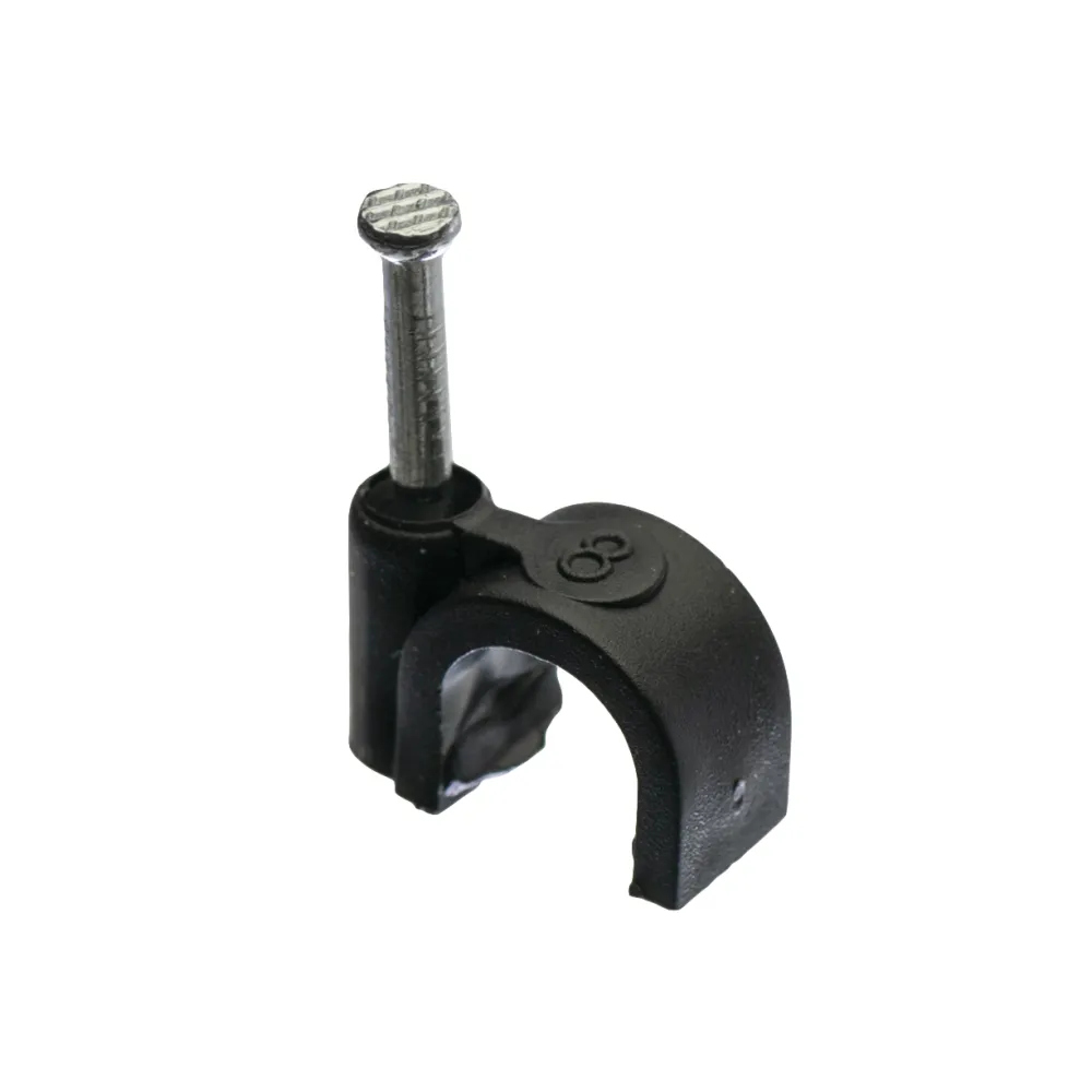 Uchwyt kablowy D FI 8mm czarny - 100 szt.