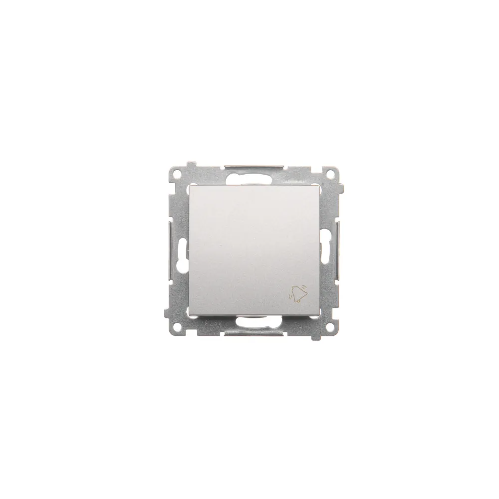 Silver matte module button 'doorbell' 10AX 250V