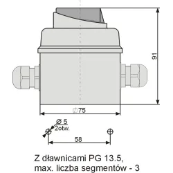 Łuk E12-43 L-0-P łącznik krzywkowy OB 12A IP65