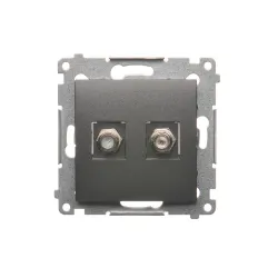 Simon 54 module anthracite 2x TV socket type F
