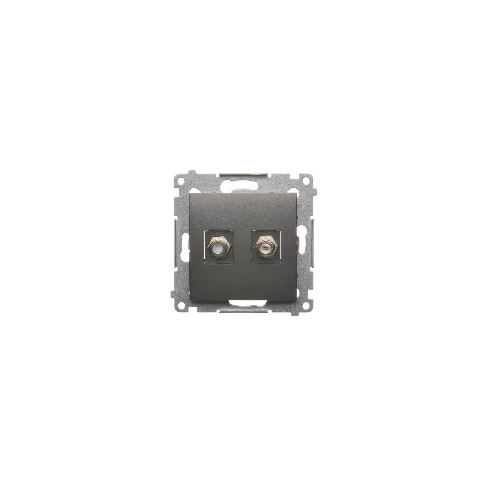 Simon 54 module anthracite 2x TV socket type F