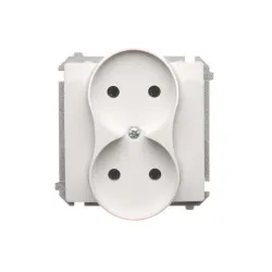 SIMON BASIC MODULE SOCKET WHITE 2X B/U