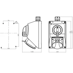 C32-48N Zestaw instalacyjny L-0-P 32/5 IP54