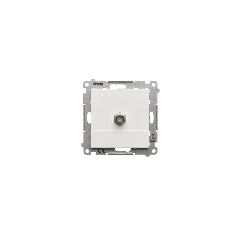 SIMON 55 Module Matte White Socket 1x Type F
