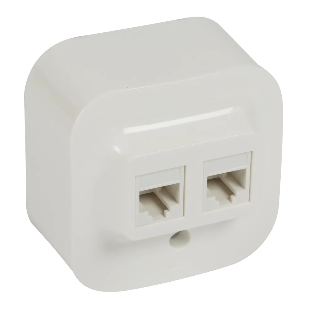 Gniazdo komputerowe FORIX BIAŁE - 2x RJ45