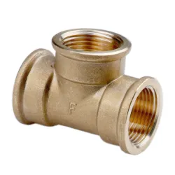 Trójnik mosiężny 1/2" żółty