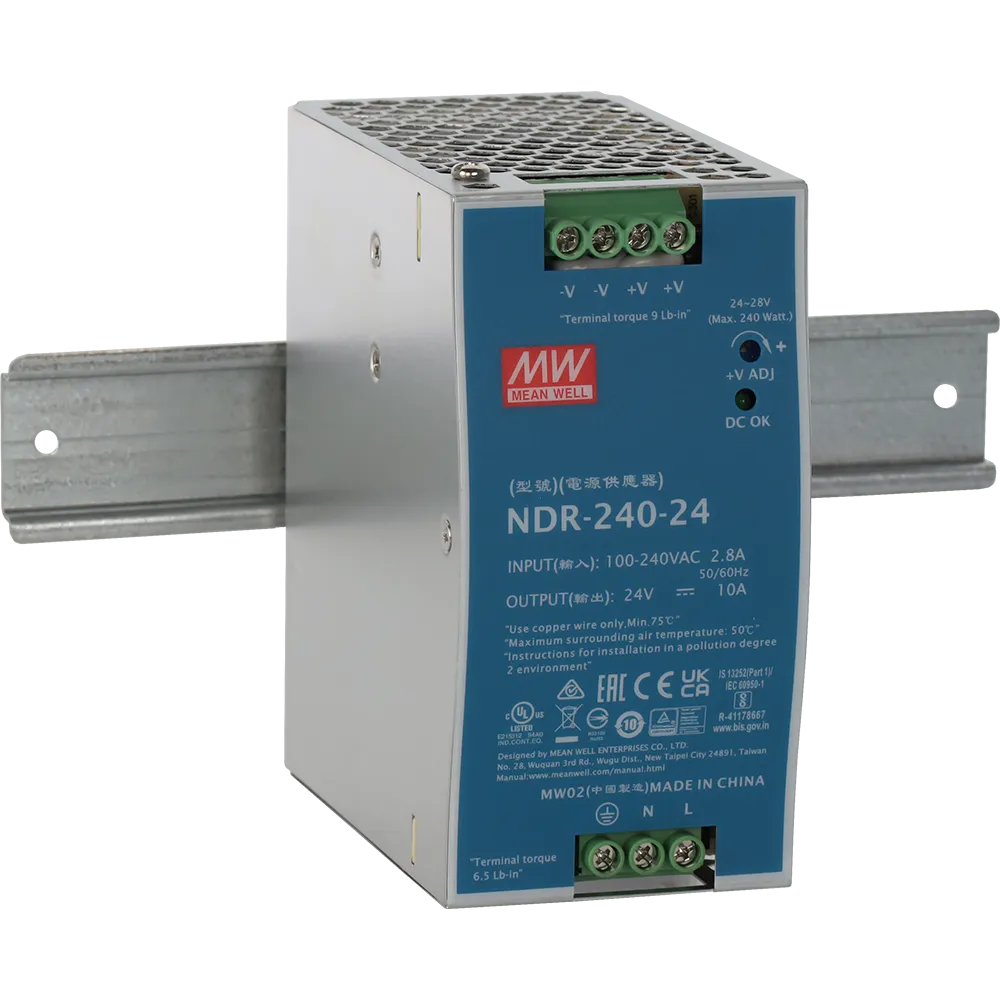 NDR DIN Rail Power Supply 240W - 24V DC
