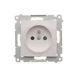 SIMON 54 MODULE WHITE SOCKET 1X TV/FM WITH SHUTTERS