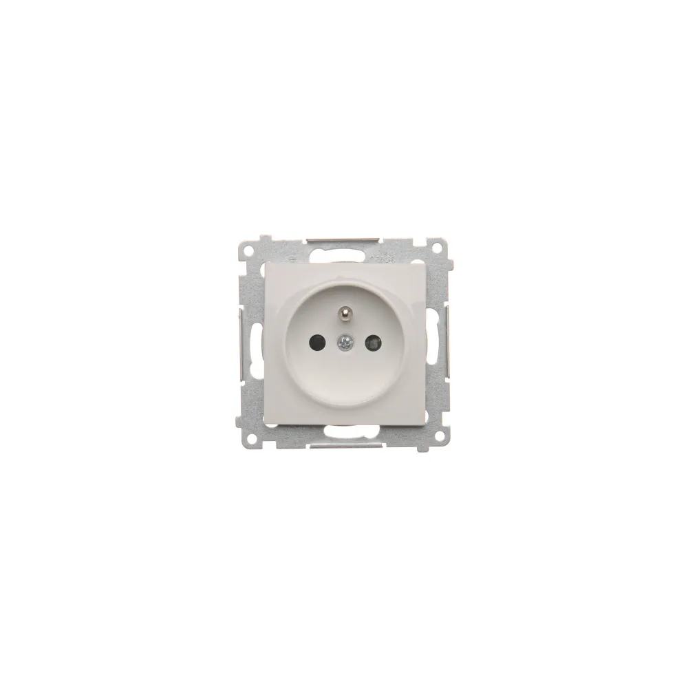 SIMON 54 MODULE WHITE SOCKET 1X TV/FM WITH SHUTTERS