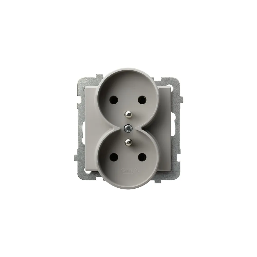 SONATA double socket with grounding