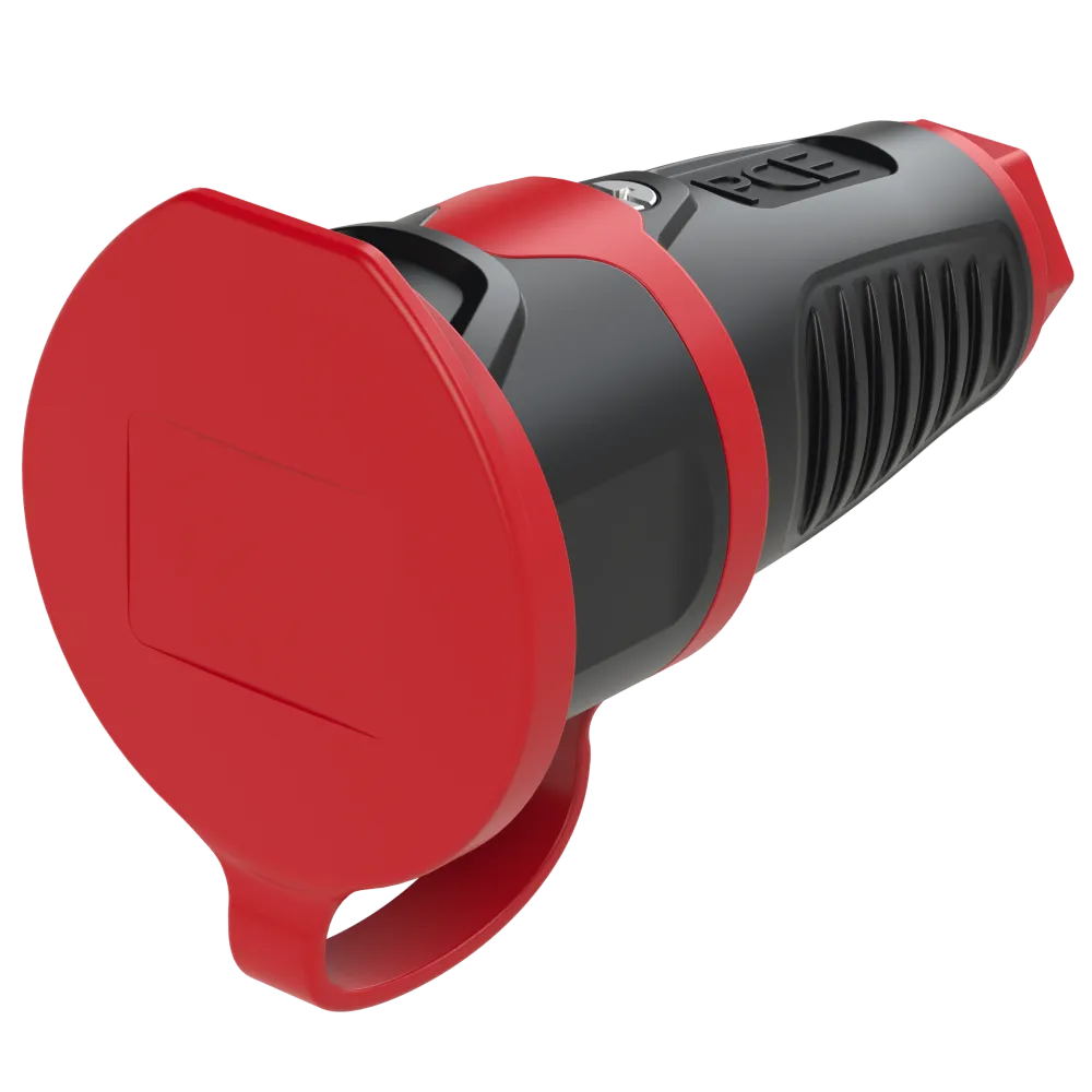 Gniazdo Przenośne 1F Z/U - Gumowe IP44 16A 230V