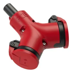 Portable Splitter 2x250V with Plug Red