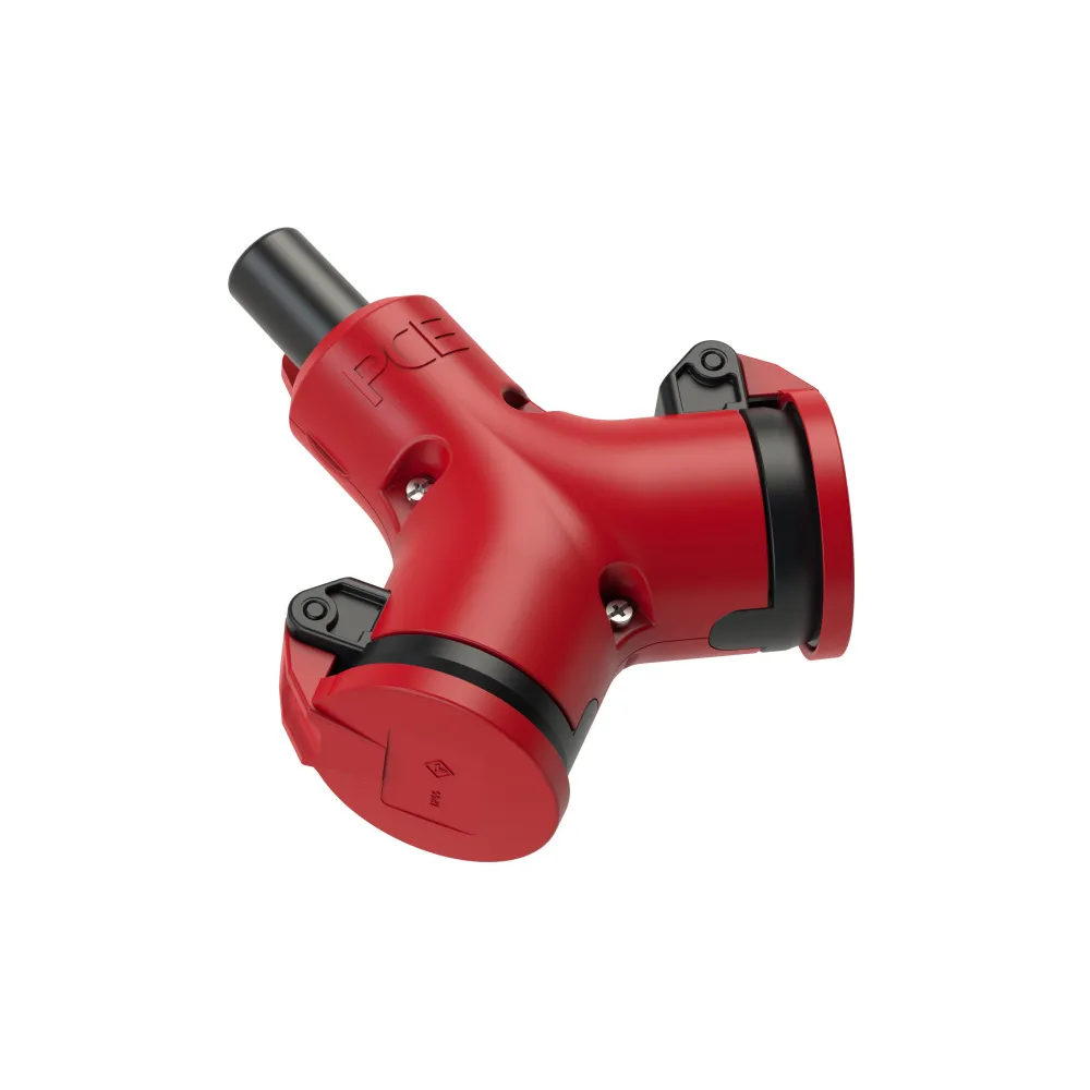 Portable Splitter 2x250V with Plug Red