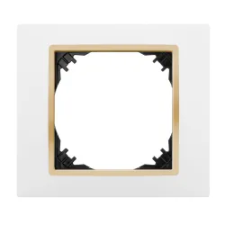 VESTRA WHITE/GOLD FRAME 1X - modern flush-mounted fittings