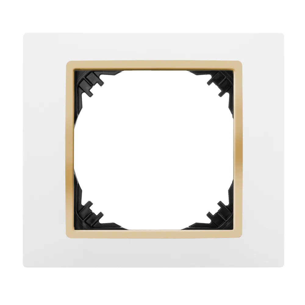 VESTRA WHITE/GOLD FRAME 1X - modern flush-mounted fittings