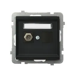 SONATA BLACK METALLIC MODULE TV SOCKET TYPE F