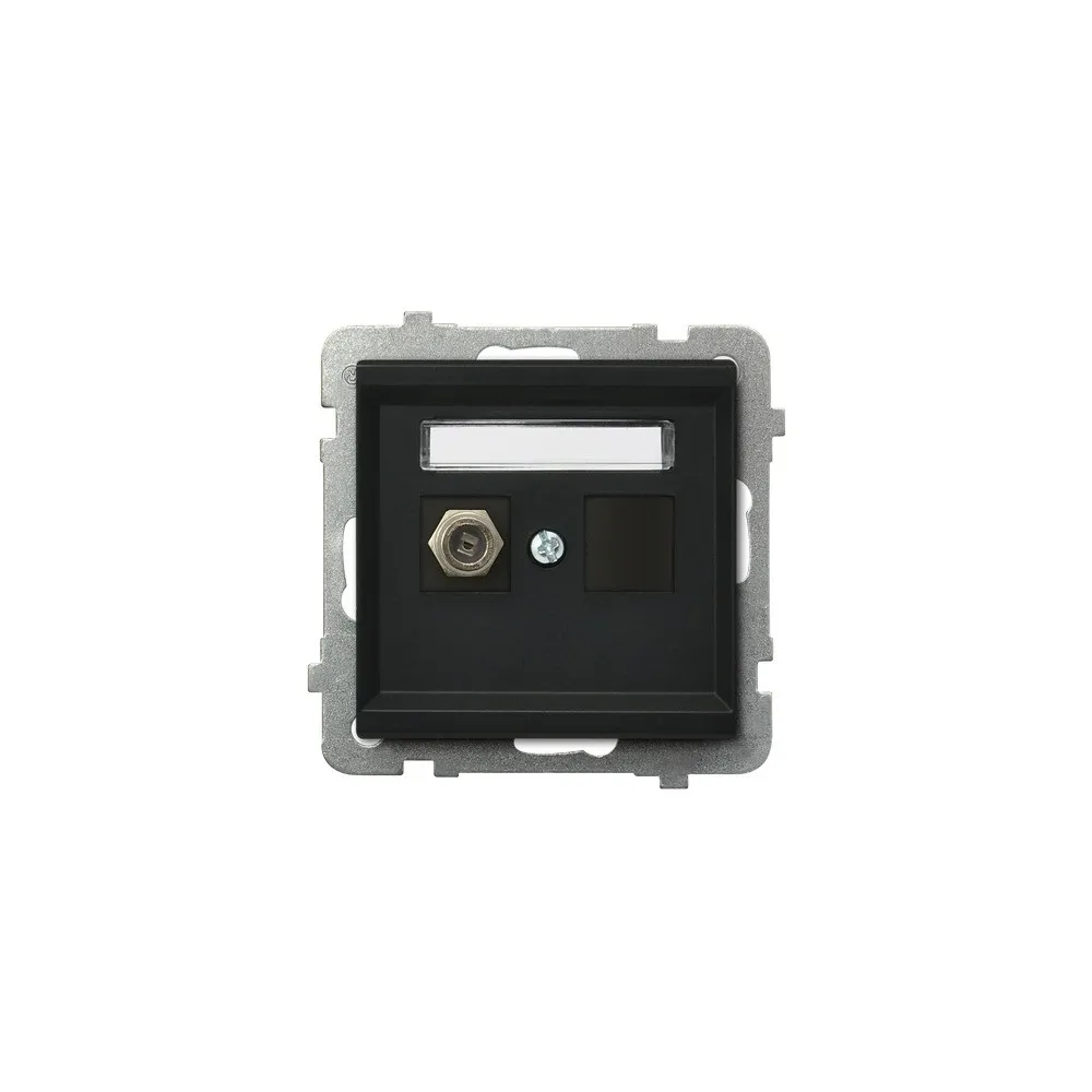 SONATA BLACK METALLIC MODULE TV SOCKET TYPE F